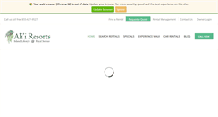 Desktop Screenshot of aliiresorts.com