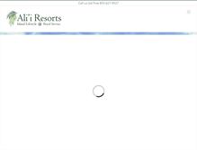 Tablet Screenshot of aliiresorts.com